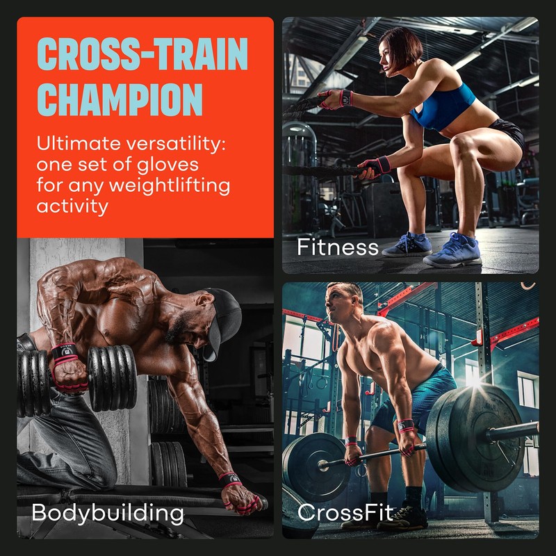 MAVA Open Gym Gloves for Men & Women; Padded Weight