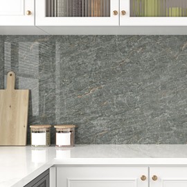 EPPKILY Grey Marble Contact Paper Peel and Stick for Countertops Gold Marble Wallpaper Self Adhesive Countertop Contact Paper Waterproof for Cabinets Backsplash Bathroom Table Decorative 15.7"×78.7"