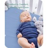 TotChill Pack and Play Sheets Fitted, Cloud+Blue Design, Soft and