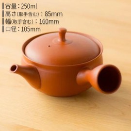 [Designed by Japanese Tea Specialty Shop] Susumuya Teahouse Original [Susumuya Teaware] Tokoname Potter's Wheel Teapot 101 Potter's Wheel Teapot, Made in Japan (Vermilion)