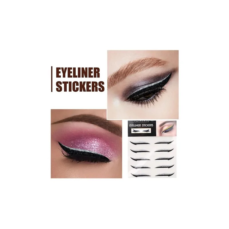 40 Pares Delineador Ojos De Colores Brillo Eyeliner Stickers