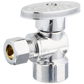 Plumb Pak, Chrome Keeney 2048PCLF 1/2-Inch FIP by 3/8-Inch O.D. Quarter Turn Angle Valve