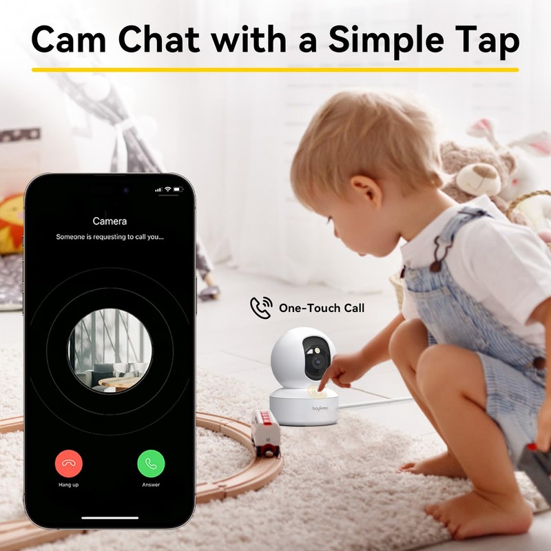 BoyKeep Indoor Camera - 2K Pet Camera, 5G/2.4GHz WiFi Cam