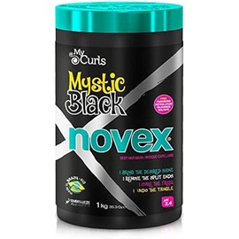 NOVEX Hair Masks infused with Natural Ingredients (1kg/35oz) Mystic Black Deep Conditioning Hair Mask - Baobab Oil Protects, Adds Moisture, Controls Frizz, Enhances Shine
