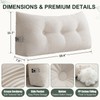 Headboard Pillow Twin/Twin XL, Beige Triangle Wedge Pillow Headboard for