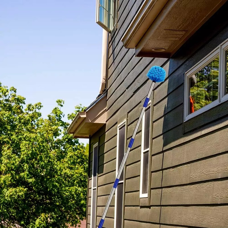 Nichcho 72 inch Reach Extend Handle Cobweb Duster Medium Stiff