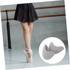 Baluue 1pair Breathable Toe Pads for Dance Soft and Elastic Pointe Shoe Protectors Comfortable Forefoot Cushioning Grey for Dancers and Performers