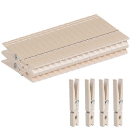 32PCS Wooden Clothes Pegs 8.4CM Strong Laundry Pegs for Washing Line Outdoor and Indoor, Photo Display Clips Wooden Pegs for Photos Cards Notes Hanging, Arts and DIY Crafts, Home/Party Decorations