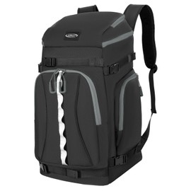 Lunidry Ski Boot Bag, 65L Waterproof Ski Bag & Snowboard Boot Bag, Travel Backpack for Skis Snowboard Helmet Goggles & Accessories