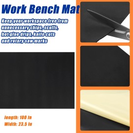 Vesici 1 Roll 23.5 x 100 Inch Work Bench Mat Self Adhesive Resistant PU Floor...
