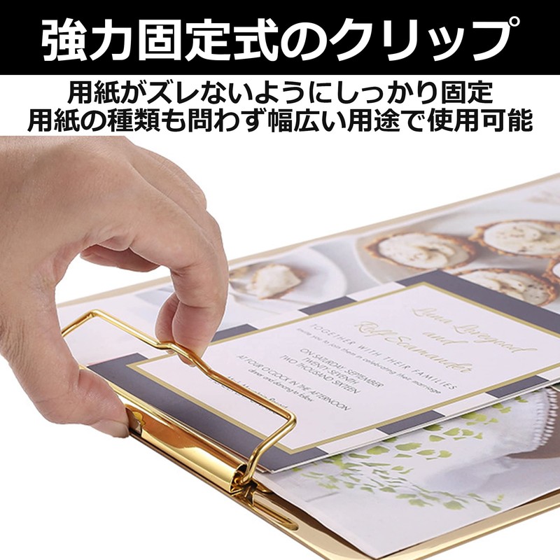 Felimoa Clipboard A5 Stainless Steel Binder Approx 8.3 x 5.9