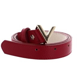 VALENTINO Round Women's Belt W120 Rosso - Can be Shortened, red
