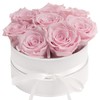 Rose Box Pink Round Infinity Roses - Flower Box 8