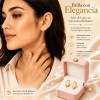 Arracadas Huggie Circonia Pavé Oro Laminado 10mm Elegante