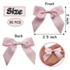 Dorothy 30 Pcs Mini Pink Ribbon Bows 2" Self Adhesive