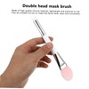Baluue 3pcs Double- Brush for Skincare Soft Bristles Applicator Transparent