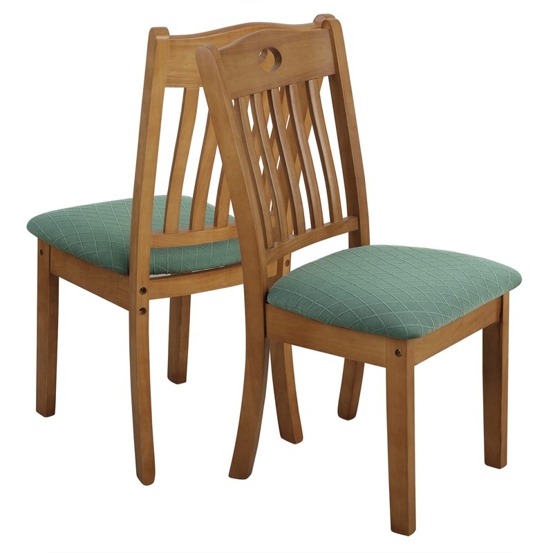 Fuloon Stretch Jacquard Chair Seat Covers Set of 6, Removable