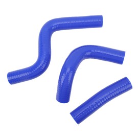 3PCS Silicone Radiator Coolant Hose Pipe Kit Stable Connection Leak Proof Heat Resistant Fit For KX80 KX85 KX100 Blue