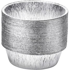 Diplastible (100 Count) 10-Inch Round Disposable Aluminum Pans Dutch Oven Liner Extra Deep