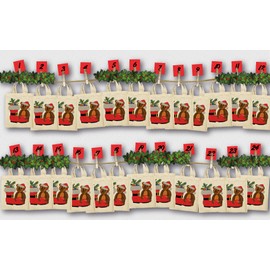 clothinx Santa Claus and Christmas Party Bags Pack of 5, 10 or Advent Calendar Bags Pack of 24 | Suitable for Advent Calendar or Santa Boots | Advent Season Gift Bags, Santa Claus / Christmas