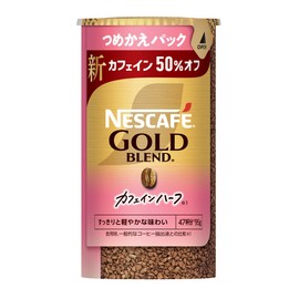 Nescafe Gold Blend Caffeine Half Eco & System Pack, 3.3 oz (95 g), Refill, Black, Regular Solution Coffee