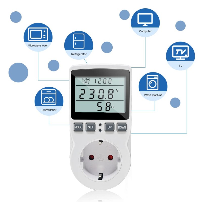 KETOTEK Energy Cost Meter, Electricity Meter for Socket with 11