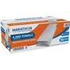 Marathon Multifold Paper Towels, 4000 CT, 1-Ply, White