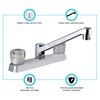Dura Faucet DF-PK600A-CP RV Kitchen Sink Faucet with Crystal Acrylic