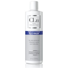 CLn® SportWash – High-Performance Sport Body Wash, For Men & Women Prone to Body Odor, Foot Odor, Ringworm, Folliculitis, & Back Acne, Fragrance-Free & Paraben-Free, 12 fl. oz.