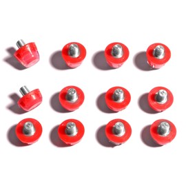 STUDIAMONDS TPU Football Studs-14X Replacement Football Cleats with 2X Studs Spanner included. (Translucent Red)