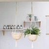 Natural Hanging Seagrass Plant Baskets Dural Layer Flower Planting Basket