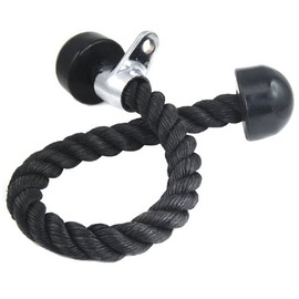 Accessotech Heavy Duty Black Tricep Rope Attachment Bodybuilding Plastic End Lat Cord Gym