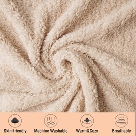 1 Pack of 3 Blankets Super Soft Premium Fluffy Dog Blanket Cat Blanket for Pets Dogs Cats Puppies Beige L (76 x 104 cm)