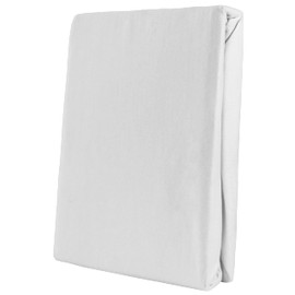 Leonado Vicenti Classic Fitted Sheet, 100% Jersey Cotton, in Many Colours and Sizes, Dimensions: 200 x 200 cm - 200 x 220 cm, Colour: White