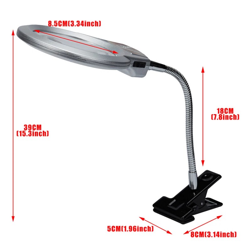 POPSTORE LED Light Clip Type Hose Light Table Top Magnifier
