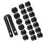 Car Wheel Nut Protection Cover Cap Anti-Theft 20pcs 17mm Screw
