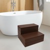 2-Step Hot Tub Stairs, 25 Inch Wood Bathtub Steps, Modern