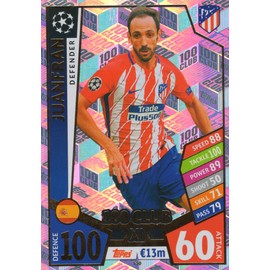 MATCH ATTAX CHAMPIONS LEAGUE 17/18 JUANFRAN 100 CLUB TRADING CARD - ATLETICO MADRID 17/18