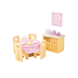 Le Toy Van Wooden Doll's House Furniture Sugar Plum - Dining Room Set