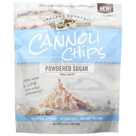GOLDEN CANNOLI Golden Powdered Sugar Cannoli Chips, 5.1 Oz