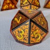 Sage's Arabesque Copper Sharp Edge Resin Polyhedral Dice Set DnD