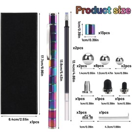 HYran Magnetic Ballpoint Pen, Fidget Pen, Multifunctional Magnetic Pen, Magnetic Pen, Stylish Ballpoint Pen, Multifunctional Malleable Pen, Multifunctional Ballpoint Pen (S)