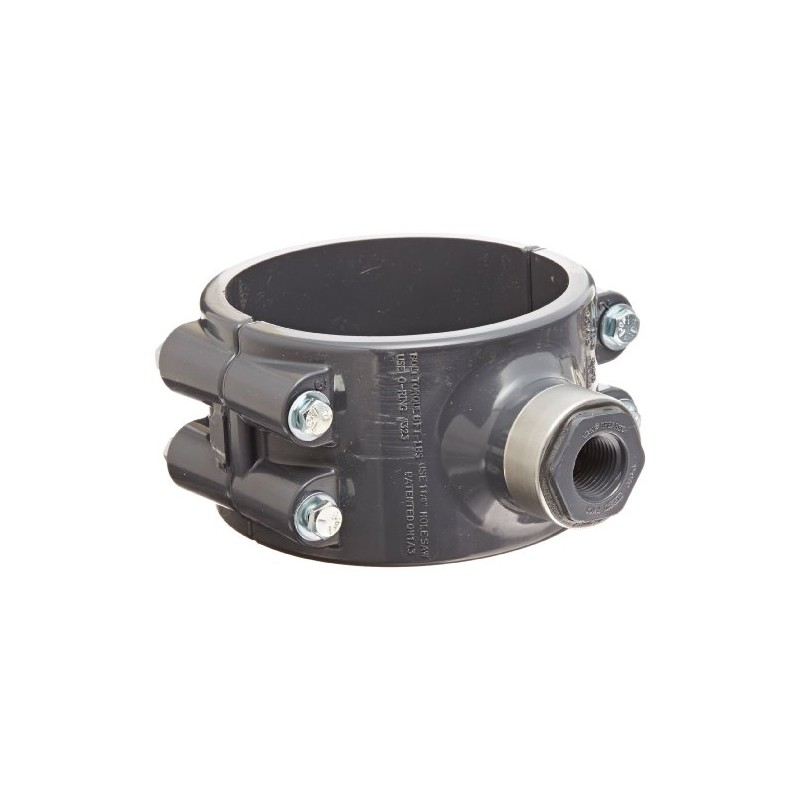 Spears 867-SR Series PVC Clamp-On Saddle with EPDM O-Ring, Zink
