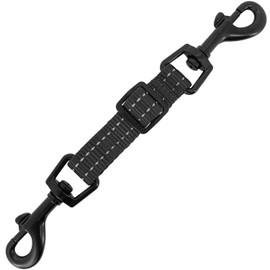 Best Pet Supplies Voyager Dog Collar Safety Clip with Dual Clasps, Collars and No Pull Harness Connectors, Training for Walking, Running, and Hiking, 