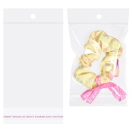 4x6 Inches Hanging Hole Self Sealing Cellophane Bags Self Adhesive, 100 Pieces Clear Resealable Cellophane Bags with hanging header for Jewelry Earring Necklace