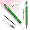 8 Pack Ballpoint Pen 2-in-1 Stylus Retractable Ballpoint Pen with