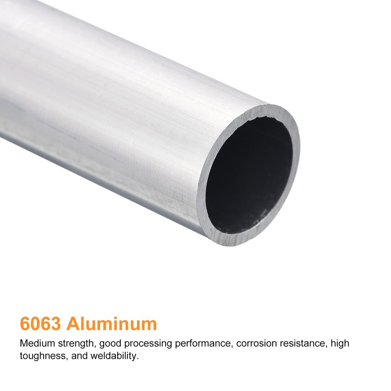 sourcing map Pack of 2 6063 Aluminium Tube, 12 mm