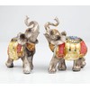 Wisifayardin Wealth Lucky Elephant Figurine with Trunk Up Elephant Statue