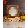 qiqee Thanksgiving Pie Boxes with Window 10x10x2.5 inch 30Packs Cookie