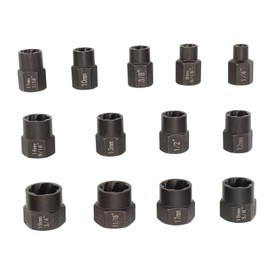 13pcs Stud Nut Remover Set Professional Chromium Molybdenum Steel Damaged Screw Extractor Set with Storage Box